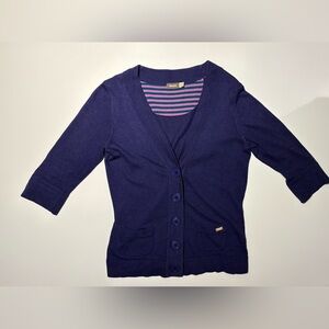 Roots Women's Rich Purple Cardigan Sweater